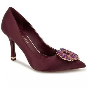 New Kenneth Cole New York Women's Romi Starburst Pump high heels wine shoes 7M